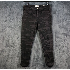 Sanctuary Jeans Women Size 10 Black Camouflage Skinny Stretch Denim